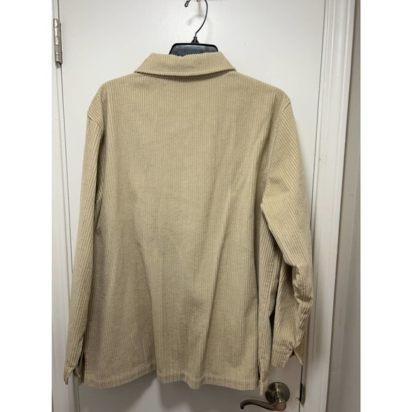 Appleseeds Top Women’s Beige Corduroy Jacket Shirt - Picture 2 of 3